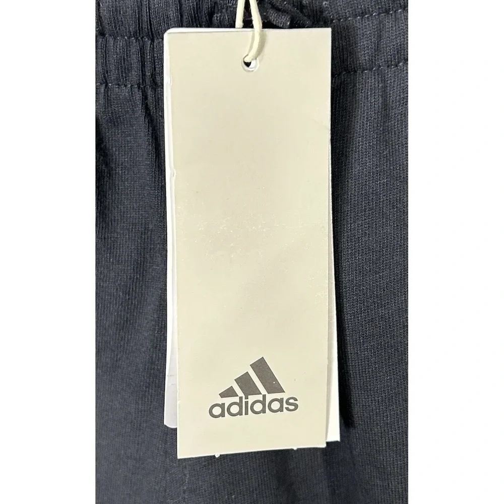 Adidas Black Shorts Q1 GD Graphic Print Logo Mens Small Gym Sweat Shorts New
